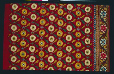 Del af en nederdel Ghagra, 1800-tallet - begyndelsen af 1900-tallet. af Unbekannt