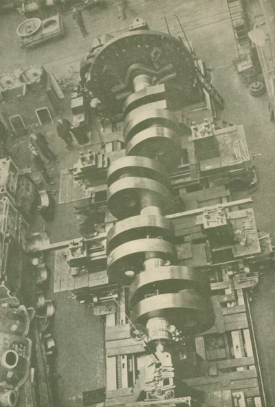 En del af krumtapakslen til M.V. Britannic White Star, 27.000 tons, c1930. af Unbekannt