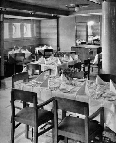 En del af Tourist Dining Saloon, 1935 af Unbekannt