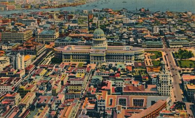 Delvis luftudsigt over byen, Havana, Cuba, c1910 af Unbekannt