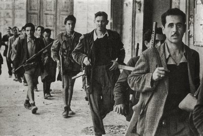 Partisaner i Cesena, Emilia Romagna, Italien, oktober 1944 (b / e foto) af Unbekannt