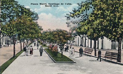 Paseo Martí, Santiago de Cuba, c1910. af Unbekannt