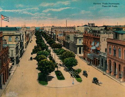 Paseo del Prado, Havana, Cuba, c1920 af Unbekannt