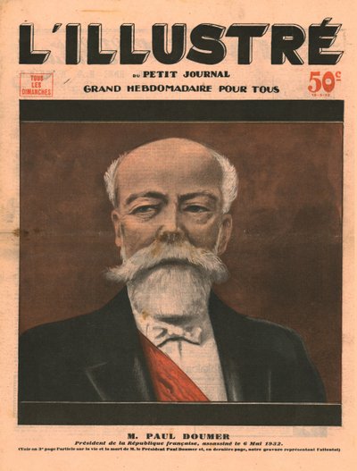 Paul Doumer, præsident for den franske republik, myrdet den 6. maj 1932. af Unbekannt