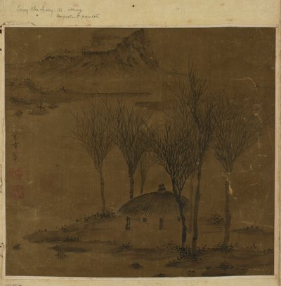 Pavillon i en lund ved vandet, Ming-dynastiet, 1600-tallet. af Unbekannt