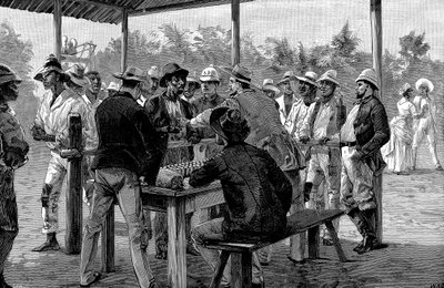 Betalende vestindiske arbejdere, 1888 af Unbekannt