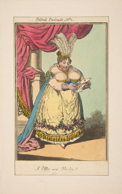 Peace Piece and Plenty Politiske Portrætter nr. 1, ca. 1820. af Unbekannt