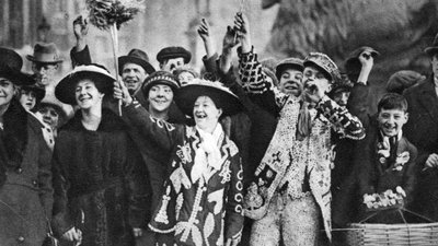Perlekonge og dronning i højt humør, London, 1926-1927 af Unbekannt