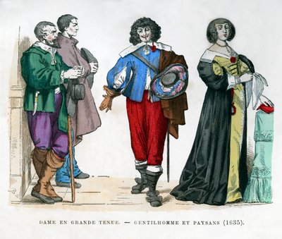 Bønder, en gentleman og en dame, 1635 1882-1884 af Unbekannt