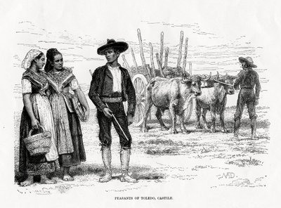 Bønder i Toledo, Castilla-La Mancha, Spanien, 1879 af Unbekannt