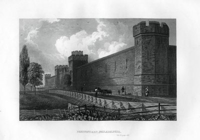 Penitentiary, Philadelphia, Pennsylvania, USA, 1855 af Unbekannt