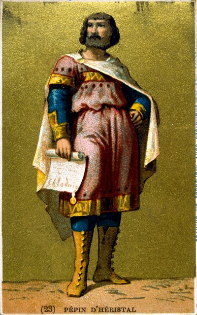 Pepin dHeristal, frankisk hersker, 1800-tallet af Unbekannt