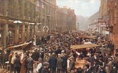Petticoat Lane-marked en søndag morgen, London, c1910. af Unbekannt