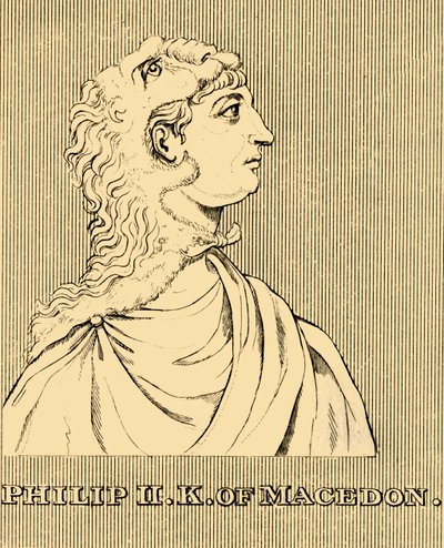 Filip II, konge af Makedonien, 382-336 f.Kr., 1830. af Unbekannt