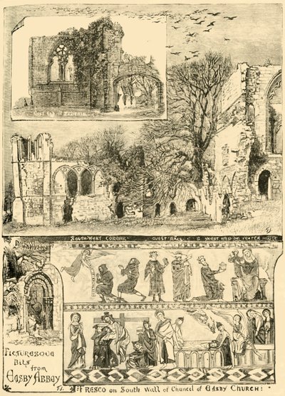 Maleriske stykker fra Easby Abbey, 1898. af Unbekannt