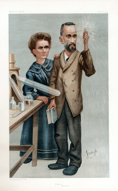 Pierre og Marie Curie, franske fysikere, 1904 af Unbekannt