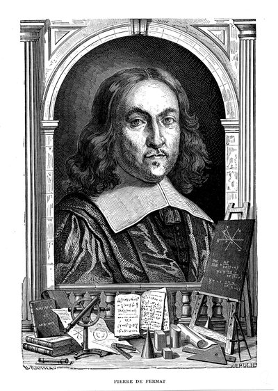 Pierre de Fermat, fransk matematiker fra det 17. århundrede, 1870 af Unbekannt
