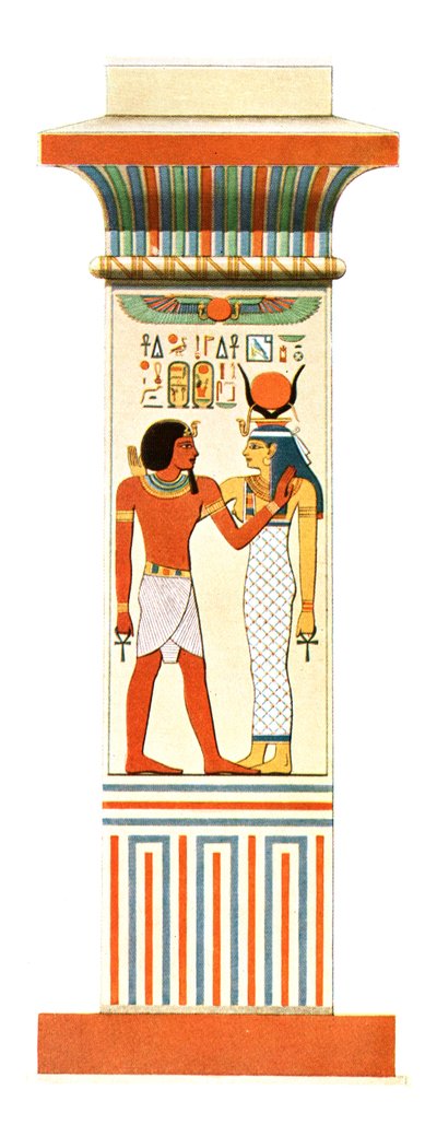 Pilaster fra Amun-Re Temple of Amenophis III i Karnak, Egypten, 1928. af Unbekannt