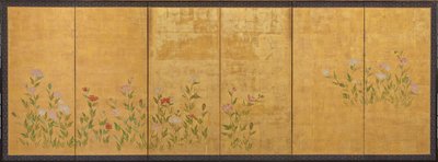 Lyserøde og røde valmuer, Edo-perioden, 1615-1868. af Unbekannt