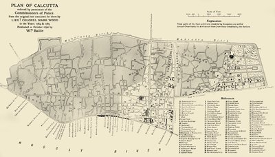 Plan over Calcutta, 1925. af Unbekannt