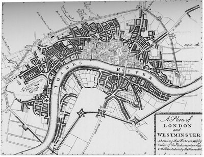 Plan over London og Westminster, 1749 1903 af Unbekannt