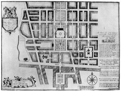 Plan over Lord Harleys ejendom, London, 1907 af Unbekannt