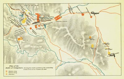 Plan for slaget ved Sekigahara, 21. oktober 1600, 1903. af Unbekannt