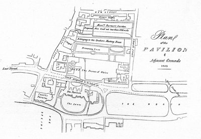 Plan over pavillonen og tilstødende grunde - 1803, 1939 af Unbekannt