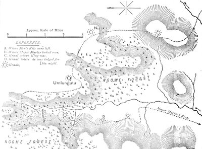 Plan over jorden, hvor Cetewayo blev fanget, c1880 af Unbekannt