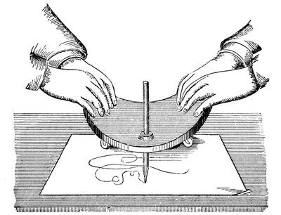 Planchette eller Ouija bord, 1885 af Unbekannt