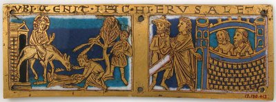Tavle fra et bærbart alter med scener fra Jesu liv, tysk, ca. 1160-80. af Unbekannt