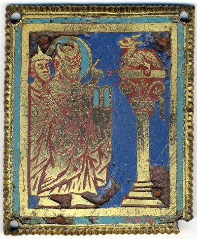 Plade med Moses, Aron og den skamløse slange, tysk, ca. 1200. af Unbekannt