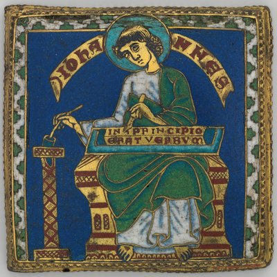 Tavle med Sankt Johannes Evangelisten, tysk, ca. 1175-1200. af Unbekannt
