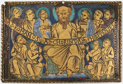 Plakett med Saint Paul og hans disciple, britisk, ca. 1160-80. af Unbekannt