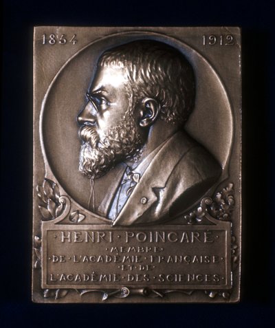 Plaquette til minde om Henri Poincares død, fransk matematiker, 1912 af Unbekannt