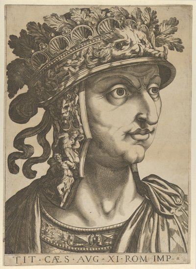 Plade 11: Titus Vespasian ser til højre, fra 