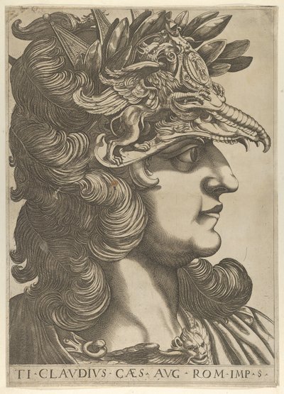 Tavle 5: Tiberius Claudius i profil til højre, fra 