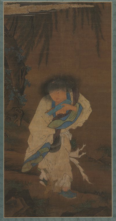 Digter og eneboer Hanshan, 1400-tallet. af Unbekannt