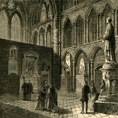 Poets Corner, Westminster Abbey, 1881. af Unbekannt