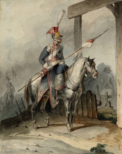 Polsk chevauleger fra den franske kejserlige garde, ca 1808 af Unbekannt