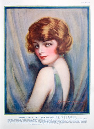 Ponds Cream-annonce, 1928 af Unbekannt