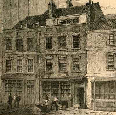 Popes House, Plough Court, Lombard Street 1860, 1897. af Unbekannt