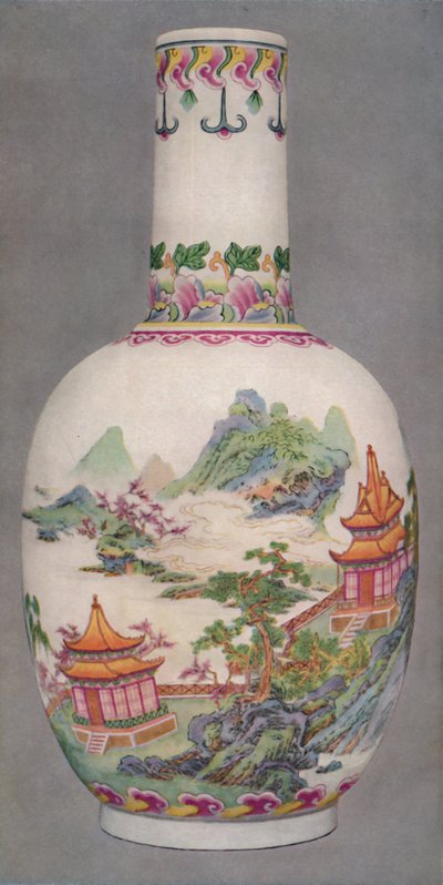 Porcelænsflaske i Ku Yueh Hsuan stil. Chien lang periode, 1736-1796, 1928 af Unbekannt