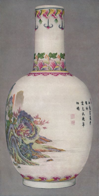 Porcelænsflaske i Ku Yueh Hsuan stil. Chien lang periode, 1736-1796, 1928 af Unbekannt