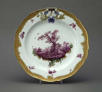 Porcelænstallerken fra Orlov Service, ca 1770 af Unbekannt