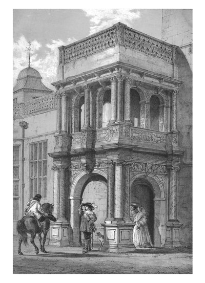 Veranda ved Audley End, Essex, c1840. af Unbekannt