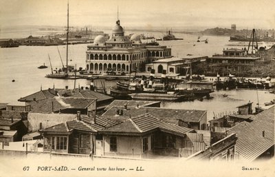 Port-Said. - Oversigt havnen. - LL., c1918-c1939. af Unbekannt