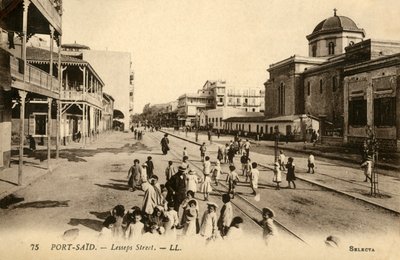 Port-Said. - Lesseps Street. - LL., c1918-c1939. af Unbekannt