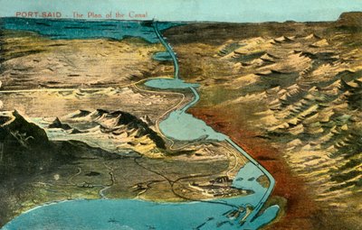 Port-Said - The Plan of the Canal, c1918-c1939. af Unbekannt
