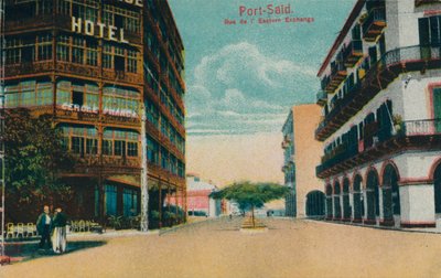 Port-Said. Rue de lEastern Exchange, c1900 af Unbekannt